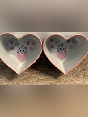 Disney Marie Aristocats Heart Bowls Set of 2